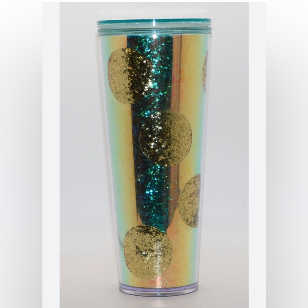 Starbucks Teal Blue Green Turquoise Diamond Metallic Studded Tumbler Cup…